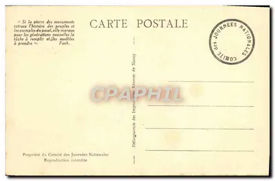 Narodowe Dni Juillet 1929 — Lorette, Douaumont, Dormans, Vieil Armand — Komitet Narodowych Dni Nancy — Rewers