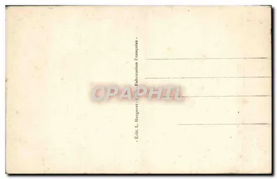 Młoda kobieta przy maszynie do szycia — 'Vive St Anne' — Bergeret, nr 4018 — Rewers