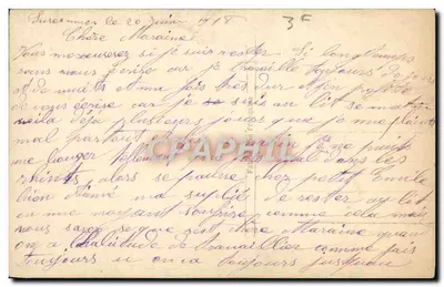 Jeune fille en prière — Ange avec croix — REX 4619 — Verso