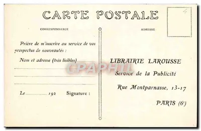 La Ravenala lub Drzewo podróżnika — Wybór z roślin — Librairie Larousse — Rewers