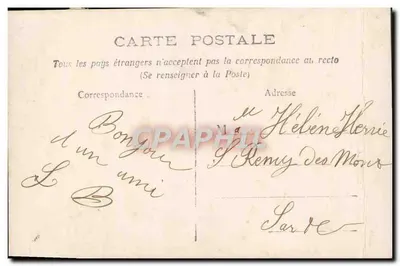 Jeune homme en costume — devant un vase de fleurs — éditeur anonyme — Verso