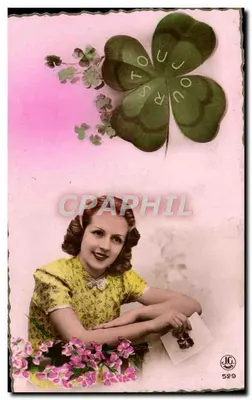 Mulher sorridente — motivo folha de trêfalo — editor JC, n° 529