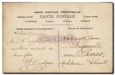 Femme fleuriste — devant un panneau 'Bonne Fête' — Éditeurs de Paris n°2209 — Verso