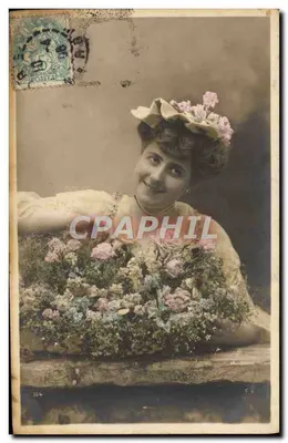 Mulher com flores — Retrato — Editor desconhecido, n° 164
