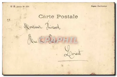 Jeune femme en robe élégante — éditeur Papier Guillaménot, série N° 891 — Verso