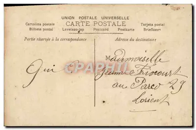 Duas jovens mulheres com um peixe decorado — 1º de Abril — GIP Paris — Verso
