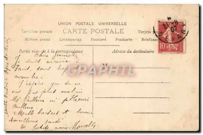 Jeune femme souriante — devant un étal de fleurs sous auvent rayé — éditeur 'Leveuse Fête' n°667 — Verso