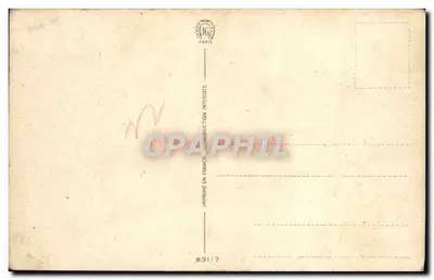 Energetyczny rybak — scena rzeki z parą na tle — IG Paryż, nr 831/7 — Rewers