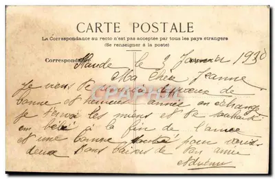 Wioleta w czerwonym kubku — Louis Marcel Boucheur — Karta pocztowa — Rewers