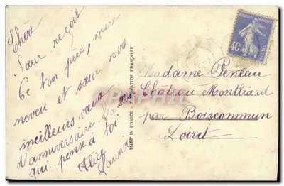 Flores de cravina — Ópera Paris 4233 — Verso