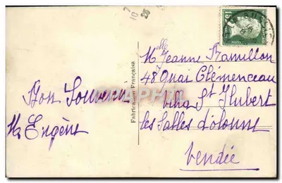 Buquê de pêssegos — editor DIX, Paris, n° 2220 — Verso
