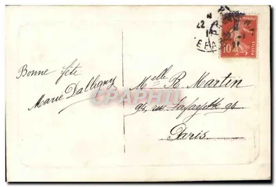Tulipas em um vaso — Feliz Festa — A.H.B. 297 — Verso