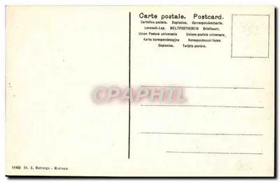 Palerme - Carretto Siciliano — éditeur G. Matranga, n° 1149 — Verso