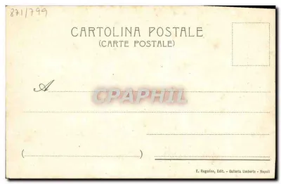 Napoli — Wulkan Wезувiusz — Erypcja 27 kwietnia 1872 (wieczorem) — rysunek podpisany G. Coppola — Rewers