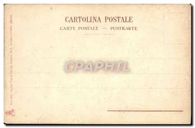 Wesjusz w erupcji — dramatyczna ilustracja — Cartoline Postale, seria 200 — Rewers