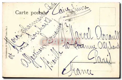 Cairo Inundação perto das Pirâmides — Lichenstein & Héros, N°1 — Verso