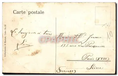 Pirâmide e Esfinge — Lichtheim & Harrari, Cairo No.22 — Verso