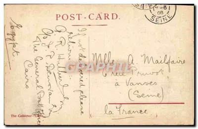 Pirâmide de Gizé — Egito — editor 'The Collector - Cairo' n° 3004 — Verso