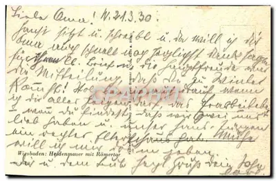 Wiesbaden, Heidenmauer z Römertor — Kölperdruck-Verlag von Kretz und Bramer & Co. — Rewers