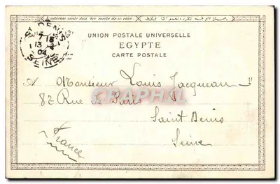 Sfinge e Pirâmides — Egito — Lichtenstein & Harari, Commission-Agents, Cairo, n°499 — Verso