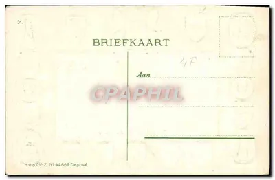 Rotterdam - Eendrachtsweg — carta postal decorativa com brasões e medalhas — editor H.G.&C.Z. n°4286 — Verso