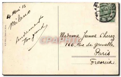 Milano. Via Senato e naviglio. — Éditeur L. Grassi & C. Milano, N. 20 — Verso