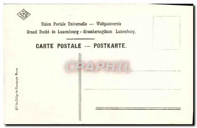 Luxemburgo — Palacio del Gran Duque — Serie S.B.P. n°20 — Reverso
