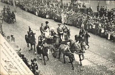 S.M. Kraliçenin Amsterdam ziyareti — Eylül 1904 — Photo Jos. Nuss, Amsterdam