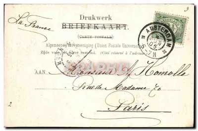 S.M. Kraliçenin Amsterdam ziyareti — Eylül 1904 — Photo Jos. Nuss, Amsterdam — Arka yüz