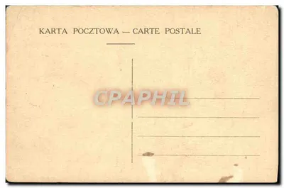 Bilhete postal antigo Aigle Janusz Tlomakoswki Armas da Polônia Polônia Polska — Verso