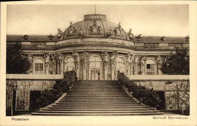 Schloss Sanssouci — Potsdam — Kunstverlag Robert Haas, Berlin SW, Nr. 48