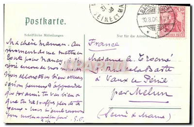 Baden-Baden — widok panoramiczny — wydawca nieznany — Rewers