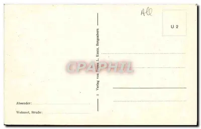 Castelo de Berwartstein perto de Bergzabern — castelo sobre rocha — Verlag von Bergzabern — Verso