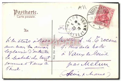 Stara pocztówka Volkstracht Von Schapbach Kobieta Folklore — Rewers