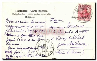 Baden-Baden — vista de un edificio y un kiosco — Lu.-o. 2322 — Reverso