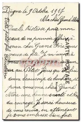 Digne — Plac Gassendi — Wydawca: Wydawnictwo Digne, Francja, nr 9 — Rewers