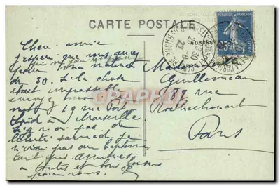 Exposição Colonial de Marselha 1922 — Entrada do Grand Palais - A Fonte — Verso