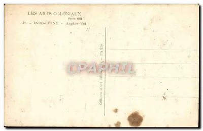 Angkor-Vat — świątynia Indochiny — Wydawnictwo Art Beccaria, Paryż 1934 — Rewers