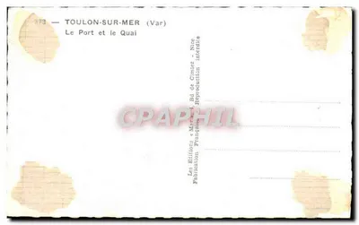 Toulon (Var) — Port i Przystań — Wydawnictwo « Maréchal » — Rewers