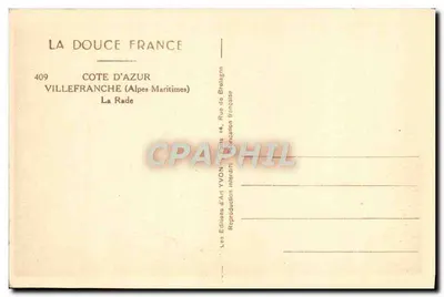 La Rada — Villefranche (Alpes-Maritimes) — Les Éditions d'Art Yvon — Reverso