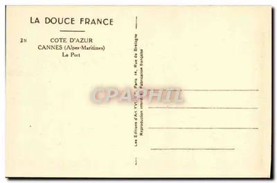 Cannes — O Porto — Les Editions d'Art YVON, Paris — Verso