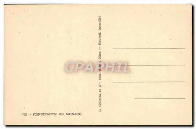 Monako — Widok z lotu nad portem i zamekiem — L. Gilletta, nr 702 — Rewers