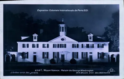 Mount Vernon — Dom George Washingtona — Międzynarodowa Eksponat Kolonialny w Paryżu 1931