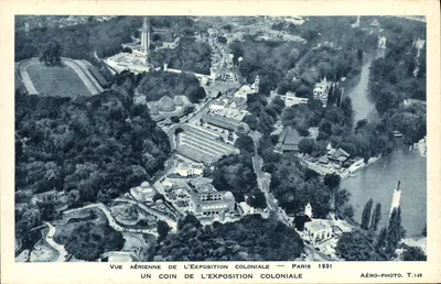 Widok z powietrza na Wydarzenie kolonialne — Paryż 1931 — Aéro-Photo T.148