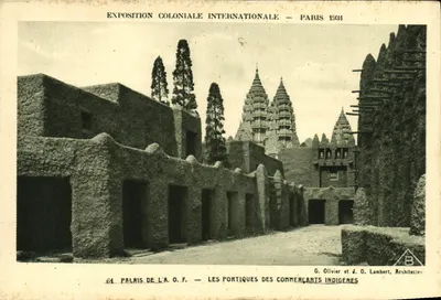 Palacik A.O.F. — Portyka handlarzy lokalnych — Międzynarodowa Wystawa Kolonialna — Paryż 1934