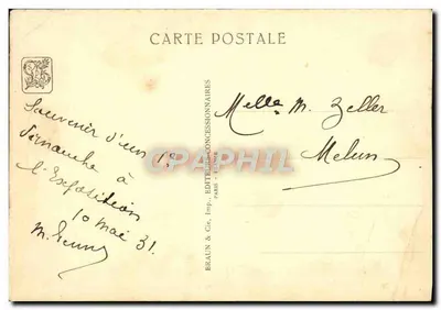 Algérie — Pavillon Côte-Sud-Algérien — Międzynarodowa Wystawa Kolonialna — Paryż 1931 — Rewers