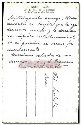 Brug van de Concordie — Kamer van Volksvertegenwoordigers — Edities van Kunst MARCO - Levallois-Perret — Achterkant