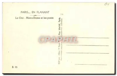 París... paseando — La Ciudad - Notre-Dame y los puentes — Editores de Arte 'Yvan', París — Reverso