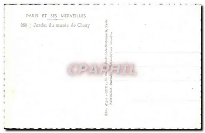 Jardim do museu de Cluny — Paris — editor GUY, n° 350 — Verso