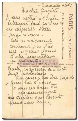 Parijs — Uitzicht op de Eiffeltoren en de Kathedraal van Notre-Dame — Le Chai de la Tourneille en Flanant — Achterkant